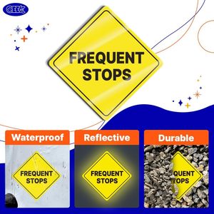 Adesivo Magnetico per Auto per Conducenti <span class=keywords><strong>di</strong></span> Servizi <span class=keywords><strong>di</strong></span> Consegna con Frenite Frequenti, Opzioni <span class=keywords><strong>di</strong></span> Colore, Resistente alle Intemperie, Forma a Diamante 68 X 68 (Giallo) - Product Image 4