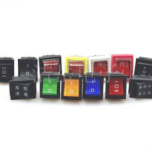 Kcd4 Rocker <b>Switch</b> 16a 28x22mm 4pin 6pin On Off 12v 24v 220v Red Yellow Blue Green Black Flame Retardant Ip21 - Product Image 1