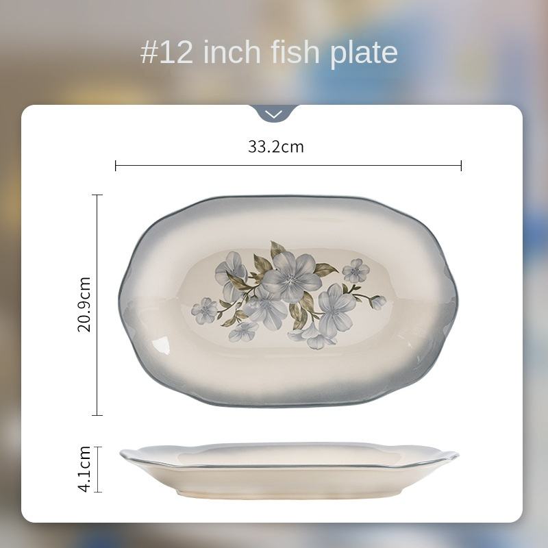 Blue 12 Inch fish plate