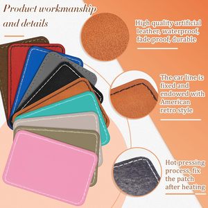 Op maat gemaakte lasergegraveerde, gestempelde, geprägte lederen label, hete pers geëmbosseerd, op te naaien PU lederen <span class=keywords><strong>patch</strong></span> voor spijkerjassen - Product Image 2