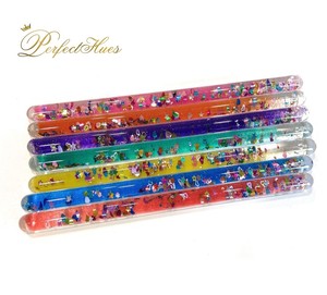 Manufacturer's Wholesale Classic Toys Mini Sensory Stick Plastic Color Glitter Wand for Sensory <b>Play</b> (BA-1103 spiral wand) - Product Image 3
