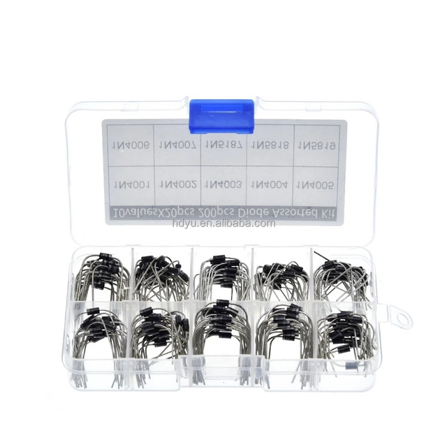 200PCS 10 Specifications Rectifying Diode Set 1N4001 - 1N4007--1N5817 - 1N5819