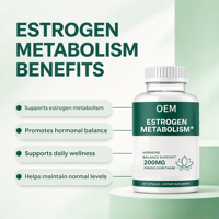 Capsules de soutien au métabolisme des œstrogènes OEM 200 mg Diindolylméthane 60 unités Complément alimentaire