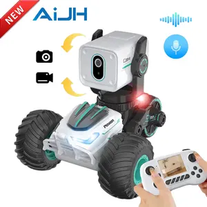 AiJH Rc Car With FPV 720P HD Camera 2.4Ghz Rubber Tires Off-Road Vehicle Toy Voice Chat Remote Control Car