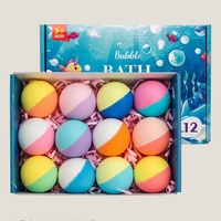 Bombes de bain pour enfants, lot de 12, best-seller, avec jouets animaux marins surprise, naturelles, faites à la main, pour bain moussant, jouets promotionnels