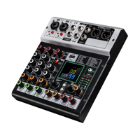 Petit mixeur audio professionnel 4/6 canaux avec 99 effets DSP, contrôleur DJ/console audio pour studio d'enregistrement et diffusion en direct