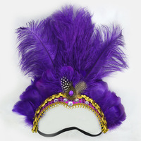 Indien cristal couronne plume bandeaux fête Festival célébration coiffure carnaval casque couvre-chef Halloween nouveau