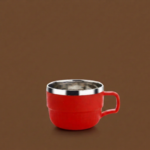 Anax Stainless Steel Inner <b>Tea</b> & Coffee Cup <b>Set</b> of 6 | Insulated <b>Plastic</b> Outer Body Chai Mugs for Home, Office & Travel (Pack of - Product Image 1