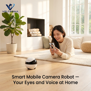 Robot Cámara Móvil WiFi Inalámbrica para Interiores, Cámara de Vigilancia con Control Remoto por Aplicación, Monitor Electrónico para Mascotas - Product Image 2