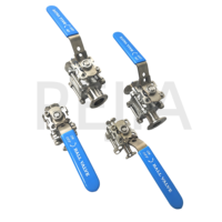 Vanne à boisseau sphérique sanitaire 3 pièces à plateforme haute en acier inoxydable 304/316L, personnalisée, à raccord Tri-Clamp, pour l'eau, OEM, directement de l'usine Rejia