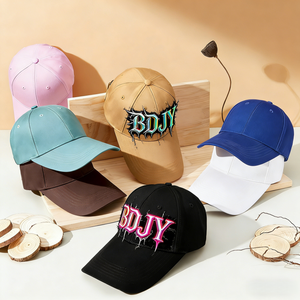 Casquette de baseball en coton structurée à 6 panneaux, broderie 3D personnalisée de haute qualité, tendance - Product Image 2