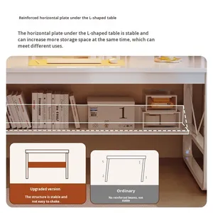 <span class=keywords><strong>Bureau</strong></span> en bois extensible avec étagère intégrée, <span class=keywords><strong>bureau</strong></span> d'étude pour étudiants, chambre à coucher, <span class=keywords><strong>bureau</strong></span> d'écriture, location de maison, <span class=keywords><strong>bureau</strong></span> simple, ensemble de chaise de <span class=keywords><strong>bureau</strong></span>, ordinateur - Product Image 4