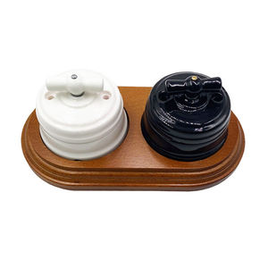 LangYeao 电动复古旋转式陶瓷开关 1/2路复古陶瓷墙壁插座 欧式法式家用 - Product Image 2