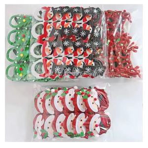 Montures de lunettes de Noël rouge vif en plastique et tissu non tissé, décorations de fête pour les festivals - Product Image 2