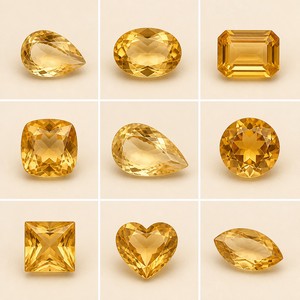 Citrino Naturale Brasiliano, Gemma a Goccia Sfaccettata VVS, <span class=keywords><strong>Pietra</strong></span> Sciolta per Creazione Gioielli, Intarsiatura Fai da Te, Ingrosso - Product Image 6