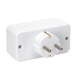 Adaptador de corriente multidireccional 1 a 3, compatible con estándar alemán, ideal para conectar múltiples dispositivos - Product Image 3