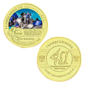 Pièces de monnaie commémoratives en or sur le thème du film américain <span class=keywords><strong>Transformers</strong></span>, pièces de monnaie commémoratives personnalisées en métal, best-seller - Product Image 4