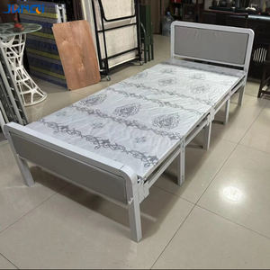 La <span class=keywords><strong>cama</strong></span> plegable <span class=keywords><strong>compacta</strong></span> de hierro ideal para dormitorios, apartamentos y escuelas ofrece una solución práctica y versátil - Product Image 1