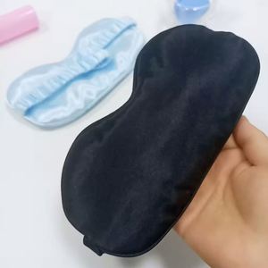 Custom Logo Silk <b>Sleep</b> Contoured Soft Breathable Perfect Blocks Light Eye <b>Mask</b> With Adjustable Strap - Product Image 2