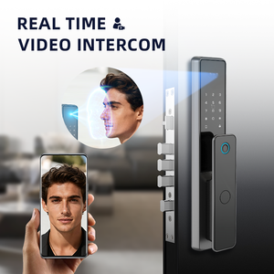 Serrure de <span class=keywords><strong>porte</strong></span> intelligente WiFi Tuya UIELOCK QA20 avec reconnaissance faciale 3D, reconnaissance des veines palmaires, empreinte digitale, mot de passe, carte-clé pour <span class=keywords><strong>porte</strong></span> en bois/acier - Product Image 4