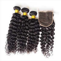 Extensions de Cheveux Vierges Brésiliens Remy Bouclés Jerry, Tissage Double Trame, 100% Cheveux Naturels, Prix d'Usine en Gros