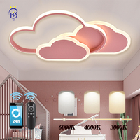 Chambre d'enfant Chambre à coucher Décoration de la maison Macarons Couleur Nuages Led Plafond Lustre Moderne Led Lustre Éclairage