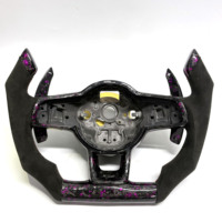 Volant chauffant personnalisé en fibre de carbone pour Volkswagen Golf R Passat Touareg Tiguan Arteon – Amélioration