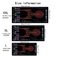 Tapis de bureau XXL Starship Blueprint, grand tapis de souris pour gamer, accessoires de jeu et de bureau, tapis de clavier Anime étendu