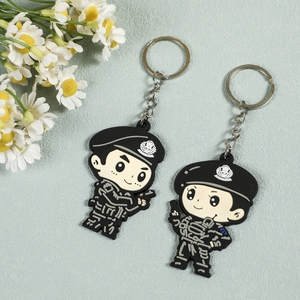 2D mềm Keychain tùy chỉnh kim loại phim hoạt hình Silicone Keyring với logo cá nhân Móc khóa cao su - Product Image 1