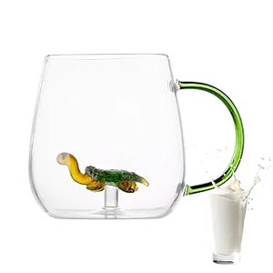 Verre borosilicate mignon Animal à l'intérieur <span class=keywords><strong>de</strong></span> la tasse Figurine <span class=keywords><strong>de</strong></span> dessin animé tasse <span class=keywords><strong>de</strong></span> thé saint valentin pour garçons filles enfants femmes hommes, 400ML - Product Image 1