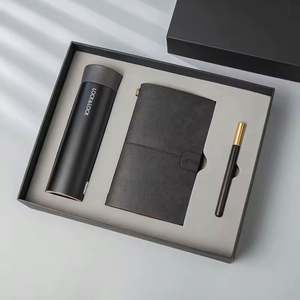 Ensemble cadeau promotionnel d'affaires de luxe : porte-cartes, stylo, porte-clés, carnet A5 en cuir PU, batterie externe, logo personnalisé, cadeau d'entreprise - Product Image 2