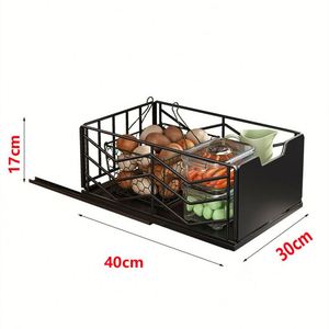 <b>Kitchen</b> Durabox Sliding Cabinet Wire Drawer <b>Basket</b> <b>Pull</b> <b>Out</b> Storage Under Sink Organizer Sliding Cupboard Drawers for Cabinets - Product Image 3