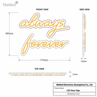 Enseigne néon personnalisée « Toujours et pour toujours », lumière LED néon, décoration murale romantique pour mariage, chambre à coucher, chambre de couple, prête à être expédiée