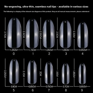 Faux ongles A09, couvrance totale, forme longue ovale <span class=keywords><strong>amande</strong></span>, 500 pièces, standard coré<span class=keywords><strong>en</strong></span>, sac PP, couleur naturelle transparente, style clair, <span class=keywords><strong>en</strong></span> ABS - Product Image 2
