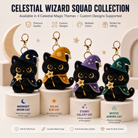 Porte-clés en peluche dragon mignon personnalisé OEM ODM, dragon bébé assis avec ailes, cornes dorées, pendentif étoile, boîte personnalisée de marque