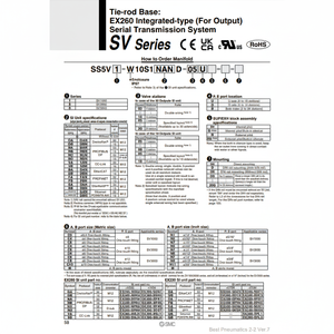 Pièces pneumatiques SS5V1-10S1NCD-16B-C4-D de collecteur pneumatique SMC - Product Image 1