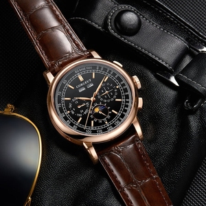 CORGEUT Orologio da Uomo di Lusso con Fasi Lunari 42mm, Movimento Seagull ST1655, Orologio Meccanico Automatico Elegante con Logo Personalizzato - Product Image 3