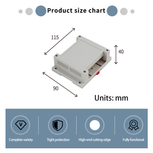 Boîtier de commande électrique industriel professionnel PLC006 <span class=keywords><strong>115</strong></span> * 90 * 40 mm en ABS pour rail DIN - Product Image 6