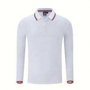 Nouveau Polo Promotionnel à Manches Longues en Coton et Polyester 3XL, Impression à la Demande, Respirant - Product Image 1