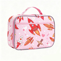 Sacs repas à motif de dessin animé Fille Fraise, nouveaux sacs bento portables roses pour étudiants, style européen et américain