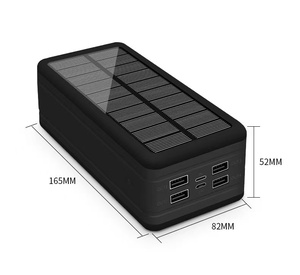 Batterie solaire rouge 4 ports USB, chargeur portable, station de charge solaire - Product Image 6