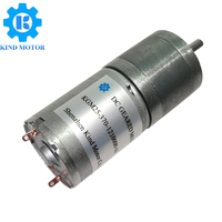 Moteur à engrenages à couple élevé DC 6V 12V 25mm, boîte de vitesses à engrenages droits tout métal pour robot et équipement intelligent KGM25-370