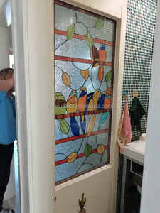 Vitrail Tiffany personnalisé directement de l'usine avec structure solide pour éclairage de portes et fenêtres, décoratif et fait main - Product Image 6