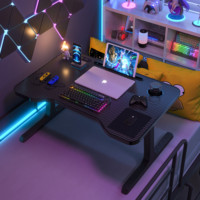 Escritorio Plegable con Cajón, Mesa Pequeña para Sala de Estar, Estudio, Escritorio para Portátil, Mesa de Noche Móvil para Computadora, Ecológica, Color Personalizado, MDF