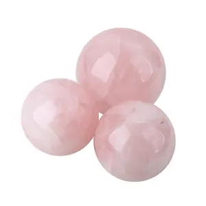 Loose ball Rose Quartz Wholesale new design fashion good quality Healing Crystals stone crystal ball crafts