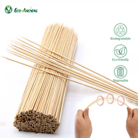 Brochettes de barbecue jetables en bambou biodégradables et écologiques avec logo personnalisé – Prix usine, vente en gros