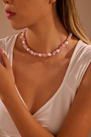 Collier avec pendentif en quartz rose naturel, plaqué or, pour mariage et fête, certifié CE ASTM REACH, bijoux de mode