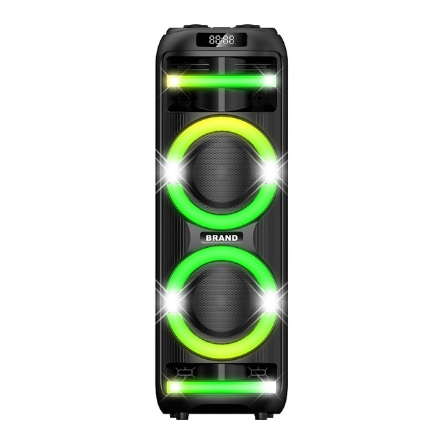 Party Speaker 1000w Dual 8-inch High-power 50w Wireless Speaker Portable Amplifier RGB Light Party Speaker