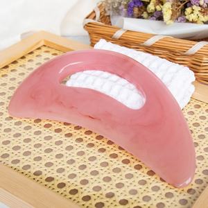 Gloway rosa resina linfatica massaggio massaggiatore di drenaggio muscolare raschiatura strumenti di massaggio manico grande corpo Gua Sha per le donne e gli uomini - Product Image 4