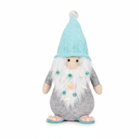 Nouvelle arrivée : Décoration de Noël bleue, poupée gonflée en tricot, ornement de fête